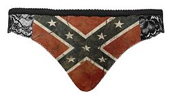 rustic Confederate Battle Flag women’s lace panties